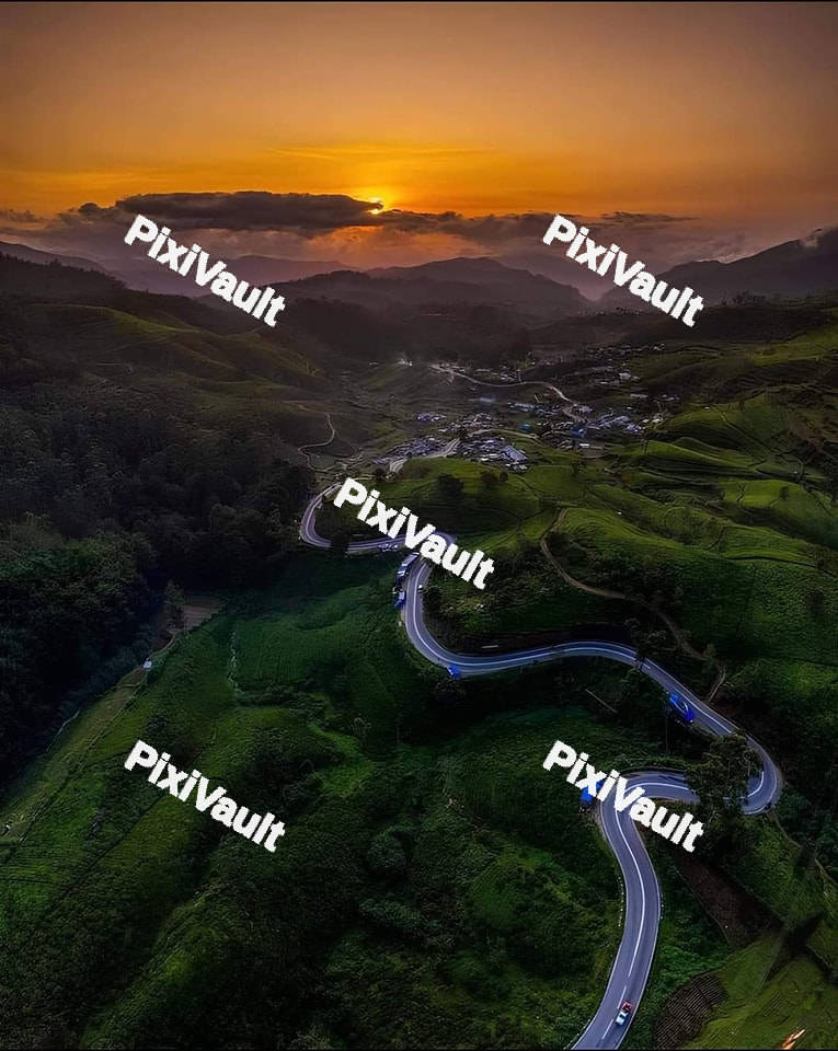 Aerial view of the rural landscape